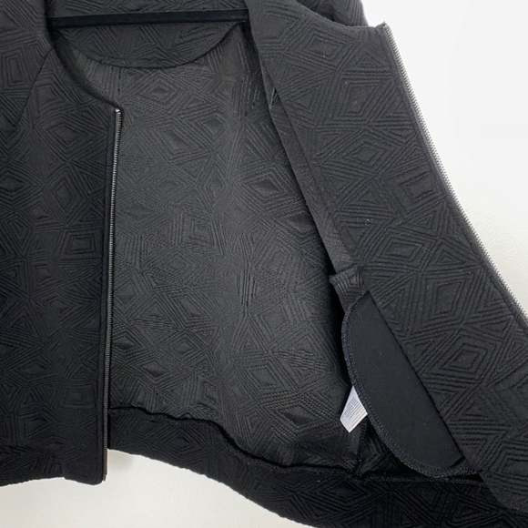 KappaAhl Jacket Womens Medium Black Quilted Blazer Zipper Front Pockets Soft - Picture 5 of 10